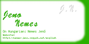 jeno nemes business card